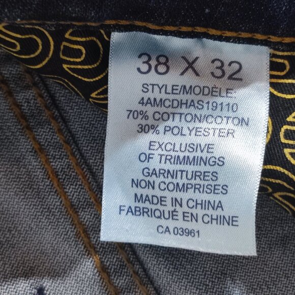 Denver Hayes Bootcut jeans men's size 38/32 dark washed ink blue colour - Picture 7 of 13